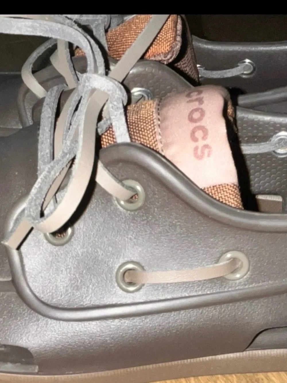 CROCS: Men’s Boat Shoe Crocs in Size 11: Very Good Condition…See Pics